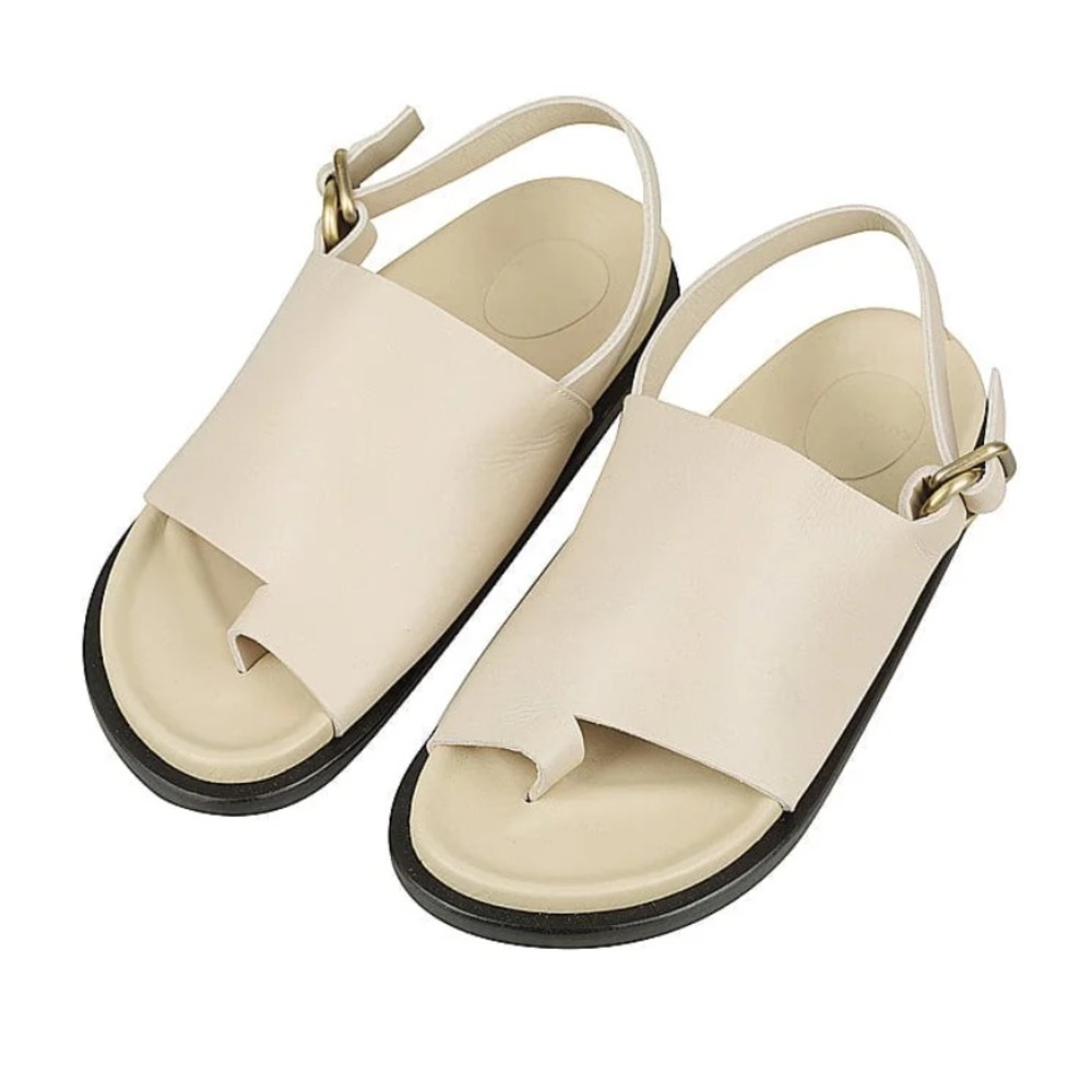 The Bali Tailor Dita Sandal in Bone
